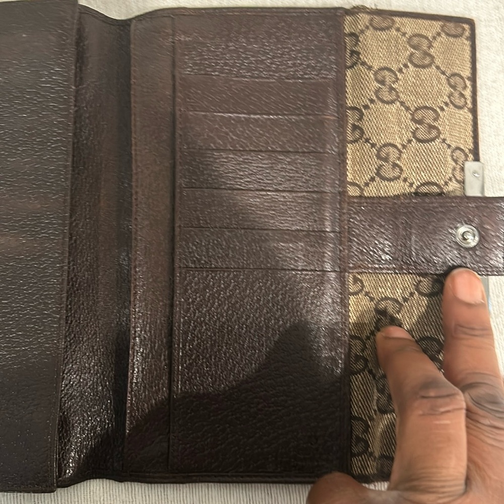 Authentic Gucci  Wallet trifold Vintage GG - Picture 11 of 14